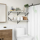 36"W x 10"D Floating Shelves, 10 Inch Deep White Floating Shelves, Farmhouse Rustic Deep Wall Shelves for Home Decor, Wide Large Floating Shelf for Bathroom, Living Room, Kitchen, Study Room by CozyNest Decor