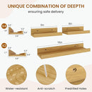 Axeman Picture Ledge Shelf, Floating Shelves for Wall Decor Storage Set of 6, 16 inch Floating Wall Mounted Shelves, Wall Shelves with Lip for Living Room, Bedroom, Nursery, Bathroom, Kitchen, Oak by TinyTreasures Baby Boutique