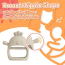 5 Packs Baby Teething Toys for Babies Over 3 Months, Food Grade Silicone Teething Mitten, Anti Dropping Wrist Hand Teethers Baby Chew Toys for Sucking Needs, BPA Free (Caramel) by TinyTreasures Baby Boutique
