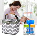 BreastMilk Cooler Bag with Ice Pack Fits 4 Large Baby Bottles Up to 5 Ounce, Baby Bottle Cooler Bag Great for Nursing Mom Daycare by TinyTreasures Baby Boutique