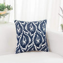 HWY 50 Navy Blue Decorative Throw Pillow Covers 18x18 Inch, Pack of 2 Embroidered Cotton Farmhouse Cushion Cover Pillow Case for Sofa Couch Living Room Bed Bedroon, Accent Branches by CozyNest Decor
