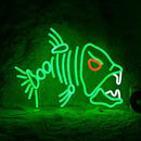 Fish Neon Sign LED Skeleton Fish Neon Light for Wall Decor Dimmable Green Fish Bones Light Up Sign for Living Room Game Room Restaurant Man Cave Art Wall Decoration (16.7 ''*12.8 '') by CozyNest Decor