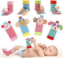 BLOOBLOOMAX Sock rattles for Babies 0-24 Months Baby Animal Foot Finder Educational Toys by TinyTreasures Baby Boutique