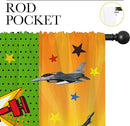 Superhero Rod Pocket Blackout Curtains for Boy Girl Bedroom, City War Explosion Comics Art Home Energy Efficient Light Filtering Window Curtain for Living Room, 63x63 inch by TinyTreasures Baby Boutique