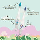 Jack N' Jill Baby & Toddler Toothbrush - 12 Months & Up, Age 2-4, Natural, Soft, Non Toxic, Cornhusk Handle, Kids Toothbrushes for Girls & Boys - Assorted Characters (4 Pack) by TinyTreasures Baby Boutique