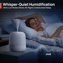 2L Cool Mist Humidifier for Bedroom with 360° Adjustable Nozzle, High and Low Mist Levels, Ultra-Low Noise, Light-Off, No BPA, Auto Shut Off, Ideal Baby Humidifier with Easy Top Filling by TinyTreasures Baby Boutique