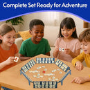 Mini Rummy Cube Game Set 6 Players with 6 Holders and 160 Rummy Tiles, Small Travel and Family Board Game for Adults and Kids by TinyTreasures Baby Boutique