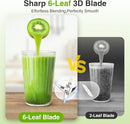 KOIOS Blender for Smoothies,Personal Blender for Shakes and Smoothies with 3 * 22oz To-Go Cups,22000 RPM Smoothie Maker,Detachable 6-leaf Blade Portable Blenders for kitchen,Black by TinyTreasures Baby Boutique