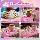 Pottery Wheel for Kids, Girls Arts and Crafts Toys for Kids Ages 8-12,Pottery Studio Craft Kit with 3 Pack Air-Dry Clay, Art Supplies for Kids Toys Girls Birthday Gift for 6 7 8 9 10 11 12+（Pink） by TinyTreasures Baby Boutique