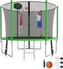 SKYUP Tranpoline 1500LBS 16 15 14 12 10 8 FT Tranpoline for 7-10 Kids and Adults, Windproof Outdoor Tranpoline with Enclosure Net, Basketball Hoop, Easy to Install & Last Long - ASTM Approved by TinyTreasures Baby Boutique