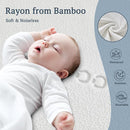 BEDLORE Waterproof Crib Mattress Protector 2 Pack, Ultra Soft Bamboo Viscose Crib Mattress Pad Cover, Noiseless Toddler Mattress Protector for Standard Baby Bed Size 52''x28'', White by TinyTreasures Baby Boutique