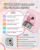 JOYJAM Kids Camera Instant Print, Upgrade Dual-Lens Selfie Digital Camera for Kids, HD 1080P, Christmas Birthday Gifts Toys for Girls Age 3-12, Toddler Portable Toy with SD Card 3 Rolls Print Paper by TinyTreasures Baby Boutique