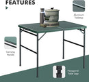 VILLEY Grill Table, 3ft Folding Camping Table with Aluminum Adjustable Legs, Portable Lightweight Camp Table for Beach Picnics and Outdoor Cooking by GreenHaven Gardens