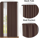 Joydeco Custom Blackout Curtains for Bedroom, 1 Panel Room Darkening Curtains & Drapes for Living Room Window Rod Pocket Back Tab (Custom Size,Chocolate) by TinyTreasures Baby Boutique