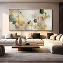 YJYart Circle Canvas Wall Decor Green and Gold Wall Art Posters Abstract Wall Decorations 36"x70" Home Decor for Bedroom Living Room by CozyNest Decor