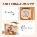 ROBOTIME Wooden Play Kitchen Set, Play Kitchen Set for Kids with Realistic Design, Kids & Toddlers Kitchen Playset with Dishwasher, Toy Kitchen Set for Boys and Girls Ages 3+ (Brown) by TinyTreasures Baby Boutique