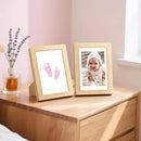 upsimples 4x6 Picture Frame, Natural Solid Wooden Picture Frames, Display 3.5x5 with Mat or 4 x 6 Without Mat, Wall or Tabletop, 1 Pack, Natural by CozyNest Decor
