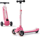 KUB Toddler Scooter for Kids Ages 2+, 3 Wheel Kick Scooter with LED Light-Up Wheels, Adjustable Height Handlebar, Lean-to-Steer, Anti-Slip Deck, Easy-Fold Design, Gift for Boys and Girls by TinyTreasures Baby Boutique