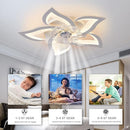 Low Profile Ceiling Fan with Lights,110v Modern Dimmable Flower Shape, Remote Control/app Control,Timing 6 Gear Speeds Fan Ceiling Lamp. by TinyTreasures Baby Boutique