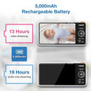 VTech Smart WiFi Baby Monitor, 2K CMOS Sensor Camera, 5.5-inch HD IPS Screen, Clear Infrared Night Vision, Pan-Tilt, 24x Zoom, 2-Way Talk, Multi-Color Night Light, Soothing, Free App: Smart HD Plus by TinyTreasures Baby Boutique
