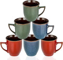 Ceramic Mugs 14 Oz,Mugs Set for Men Women, Ceramic Mugs Set with Large Handle for Coffee Tea Milk Cocoa, Coffee Cups Set of 6 Gift for Dad Mom,Easy to Clean & Hold, Microwave Safe. by CozyNest Decor