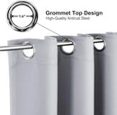 ChrisDowa Grommet Blackout Curtains for Bedroom and Living Room - 2 Panels Set Thermal Insulated Room Darkening Curtains (Light Grey, 42W x 84L) by CozyNest Decor