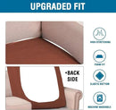 H.VERSAILTEX Super Stretch Individual Chaise Cover Sectional Couch Covers for L Shaped Sofa Both Left/Right Featuring Thick Jacquard Textured Twill Fabric (1 Piece Chaise Cover, Rust) by CozyNest Decor