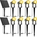 ZYAN Solar Landscape Spotlights Outdoor Waterproof IP65, Bright Solar Powered Garden Yard Spot Lights for Outside Plant, Tree, Pathway, Auto On/Off Wall Lights for Walkway, Patio, Lawn-8 Pack by GreenHaven Gardens