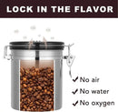 ShanSon Coffee Canister Airtight Coffee Container Stainless Steel Coffee Bean Storage Container with Scoop Coffee Canister for Beans Grounds Sugar Flour Tea Cereal,16OZ,Silver by CozyNest Decor