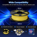 FLASHFORGE Rapid PLA Filament 1.75mm Luminous Yellow, 500mm/s High Speed Printing, Glow in The Dark 3D Printer Filament 1kg Spool, Dimensional Accuracy +/- 0.02mm, Brilliant, Long-Lasting Glow by TinyTreasures Baby Boutique