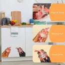 Funny Chicken Wall Decals - Peel & Stick - 2 Hens Head Window Cling - Cute Chicken Window Stickers - Gift Decal by CozyNest Decor