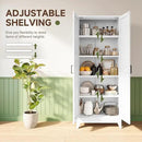 Letaya Storage Cabinet,75" H Metal Kitchen Pantry Cabinets with Doors and Adjustable Shelves,Pantry Organizers for for Cupboard/Office/Garage Room,White by CozyNest Decor