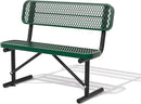 4/6/8 Feet Park Bench for Outside Heavy Duty Metal, Garden Benches Outdoor Bench with Backrest & Portable Frame, for Shopping Malls Stores Parks Patios Decks, Green by GreenHaven Gardens