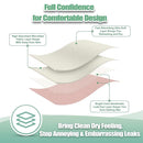 wegreeco Nursing Breast Pads (14 Pack) + Laundry Bag & Travel Storage Bag, 4.7 inch Option - Washable & Reusable Breastfeeding Nursing Pads (Sunset, Plain Shape) by TinyTreasures Baby Boutique