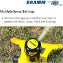 Dramm ColorStorm Gear Drive Sprinkler on Heavy Duty,Durable Metal Base, 4 Patterns, Ideal for Small, Medium & Large Areas with Pass Through Feature, Blue, 40 Foot Diameter by GreenHaven Gardens