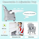 HONEY JOY 8 in 1 Baby High Chair, Convertible Highchair for Babies and Toddlers/Table and Chair Set/Building Block Table/Booster Seat/Stool/Toddler Chair with Safety Harness (Wave Gray) by TinyTreasures Baby Boutique