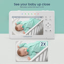 Babysense Baby Monitor with 2 Cameras and Audio 4.3", Non Wifi Baby Monitor, Dual Split Screen, Portable Double Sleep Video Monitoring, Auto Night Vision & Light, Lullabies & White Noise Two-Way Audio by TinyTreasures Baby Boutique