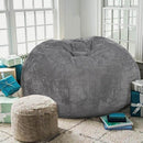 Classic Bean Bag Chair, with Faux Rabbit Fur Cover for Teens and Kids, Memory Foam Bean Bag Chairs, Ultra Soft Faux Fur Fabric, 2.5 feet Round Fluffy Bean Bag Sofa by TinyTreasures Baby Boutique
