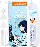 Nasal Aspirator for Baby Electric Nose Cleaner and Booger Sucker with LED Light and Music, Gentle Suction for Stuffy Nose, 5 Levels, USB-C Rechargeable, BPA-Free Silicone Tips, Easy to Clean by TinyTreasures Baby Boutique
