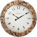Presentime & Co. Farmhouse Series, Rustic Woven Clock, 12.6 inch, Natural Woven Water Hyacinth/Sea Grass. Wall Sculpture, Wall Art and Timepiece for Home Decoration/Decoration/Farmhouse Décor by CozyNest Decor