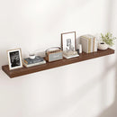 Floating Shelves for Wall, Large Wall Mounted Shelves with Invisible Brackets, Long Wood Floating Shelf for Living Room, Bedroom, Kitchen, (Walnut, 55" W x 9" D x 1.5" H) by TinyTreasures Baby Boutique
