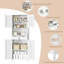 ANWBROAD 67” Bathroom Storage Cabinet Tall Storage Cabinet with Adjustable Shelves and Drawers Freestanding for Bathroom Kitchen Pantry Living Room Cabinet USBC002W by CozyNest Decor