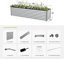 8X2.3X2FT Galvanized Raised Garden Beds Outdoor,Planter Raised Beds for Gardening, Vegetables, Flowers,Large Metal Garden Box,Deep Plant Flower pots Outdoor. by GreenHaven Gardens