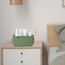 Small baskets for Organizing,Cute woven Storage basket with recycled paper rope for Shelves Bathroom,Little decorative basket,Set of 3 (Dark Green) by GreenHaven Gardens