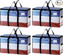 TAILI Extra Large Moving Bags, 4 Pack Clear Heavy Duty Totes For Storage with Visible Window, Wrap Around Handles, Storage Bags for Space Saving, Alternative to Moving Boxes by TinyTreasures Baby Boutique