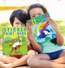 90shine 4PCS Sticker Books for Kids Ages 4-8 Includes Underwater Pet Dinosaur Rainbow Themed Multiple Designs Party Gift Create 44 Pictures by TinyTreasures Baby Boutique