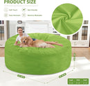6FT Bean Bag Chair, Large Bean Bag Chairs with Memory Foam Filled, Fluffy Beanbag Sofa with Dutch Velvet Cover, Round BeanBag Chairs for Living Room, Playroom - Lime by TinyTreasures Baby Boutique