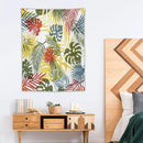 ICMOLYYENLO Boho Green Leaves Tapestry, Mid Century Abstract Tropical Palm Leaves Modern Minimalist Geometric Wall Hanging, Neutral Home Decor Art for Living Room Bedroom Dorm 40x60 Inch by CozyNest Decor