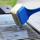 Blue Grill Brush Bristle Free, Replaceable BBQ Cleaning Head Accessories Cleaner, Yellow Wavy Pad Perfect for Stainless Steel, Porcelain, Cast Iron Grates Round Rectangle Grates by GreenHaven Gardens
