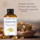 Majestic Pure Frankincense Essential Oil with Glass Dropper - Huge 4 Fl Oz - 100% Pure and Natural Frankincense Oil - Premium Grade Essential Oils for Diffuser, Aromatherapy, Soap and Candle Making by CozyNest Decor